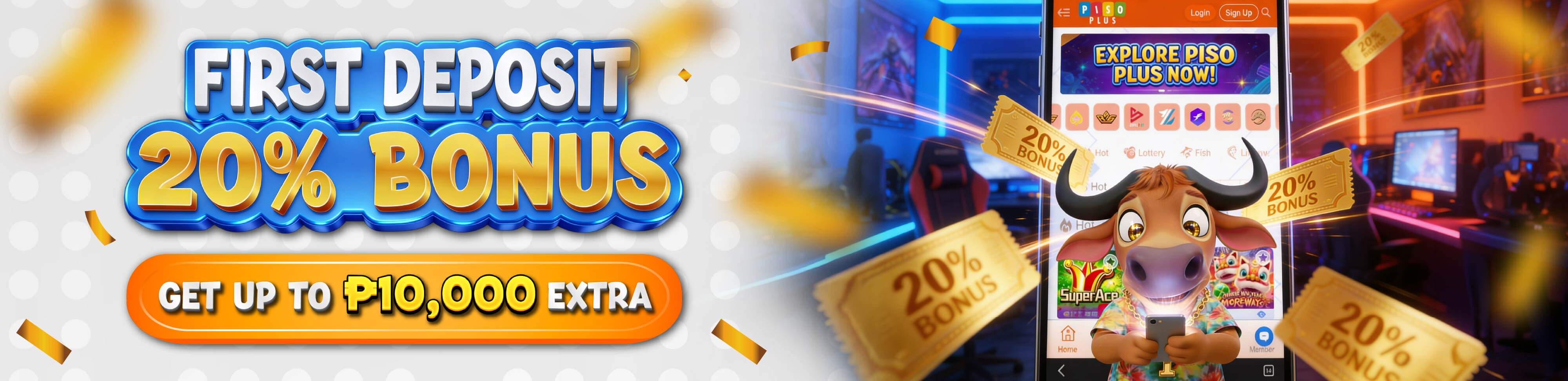 FIRST TIEM DEPOSIT BONUS BANNER